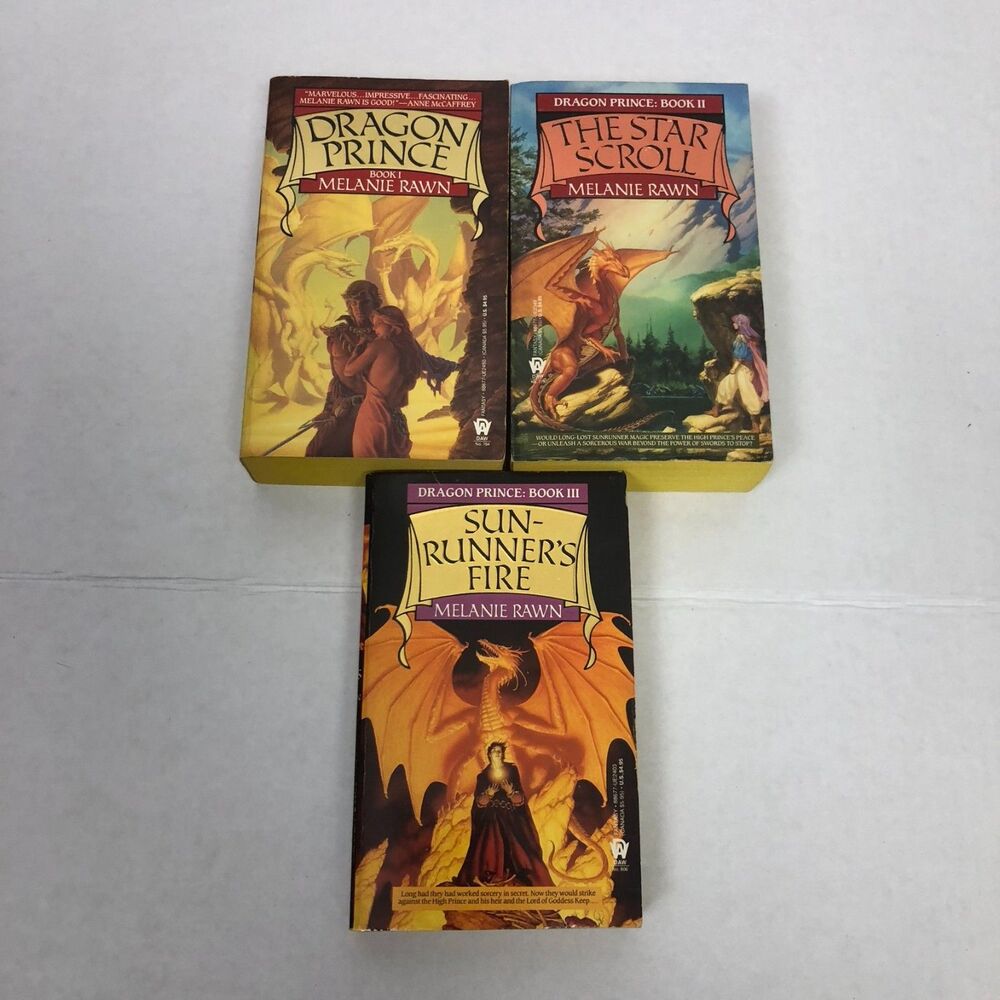Dragon Prince Triology by Melanie Rawn Books 1, 2, 3 First Paperback Printings